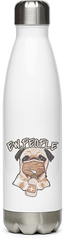 Produktbild von Edelstahlflasche Lustiger Mops Spruch Ew People mit Gesichtsmaske