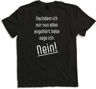 Produktbild von T-Shirt Lustiger Nein-Sager Spruch | Nein sagen