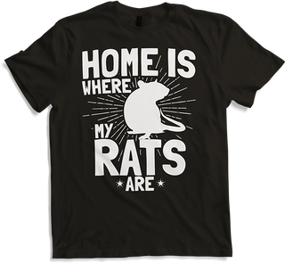 Produktbild von T-Shirt Lustiger Ratten Spruch | Home Is Where My Rats Are