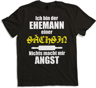 Produktbild von T-Shirt Lustiger Spruch | Geschenk für Ehemänner | Sachsen Ehefrau