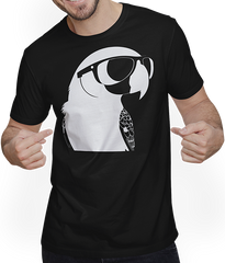 Produktbild von T-Shirt mit Mann Lustiger Vogel mit Sonnenbrille Cool Bourke's Sittich