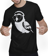 Produktbild von T-Shirt mit Mann Lustiger Vogel mit Sonnenbrille Cool Bourke's Sittich
