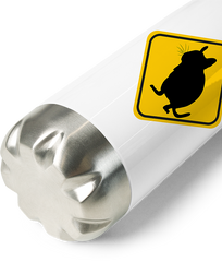 Produktbild vom Boden der Thermoflasche Lustiges Degu Warnschild Deguhalter & Degubesitzer Degus