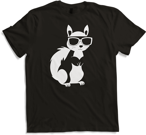 Produktbild von T-Shirt Lustiges Eichhörnchen mit Sonnenbrille, Eichhörnchen