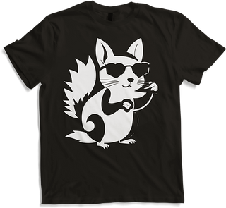 Produktbild von T-Shirt Lustiges Eichhörnchen mit Sonnenbrille, Eichhörnchen