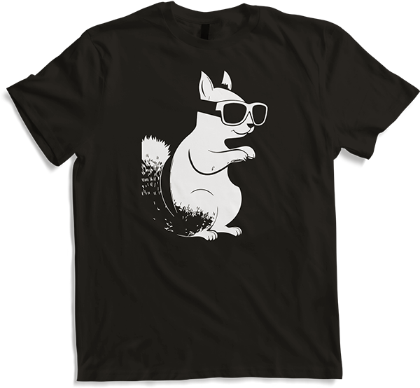 Produktbild von T-Shirt Lustiges Eichhörnchen mit Sonnenbrille, Eichhörnchen