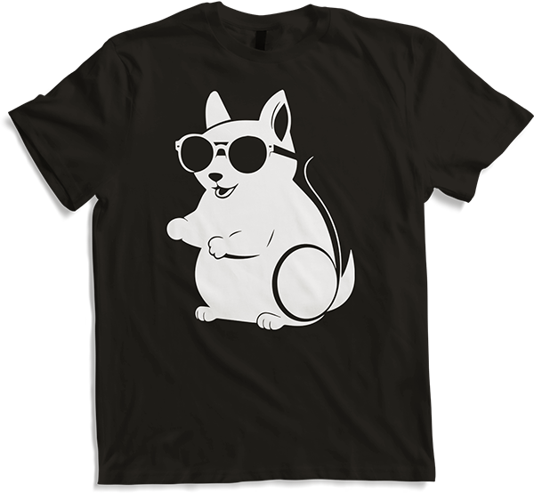 Produktbild von T-Shirt Lustiges Eichhörnchen mit Sonnenbrille, Eichhörnchen