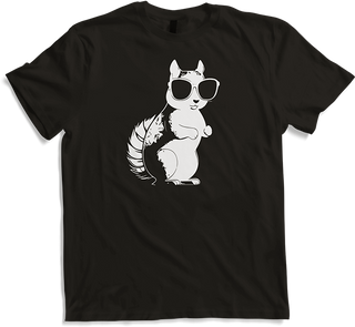 Produktbild von T-Shirt Lustiges Eichhörnchen mit Sonnenbrille, Eichhörnchen