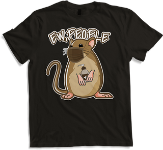 Produktbild von T-Shirt Lustiges Ew People Motiv Rennmaus die Maske trägt Gerbil