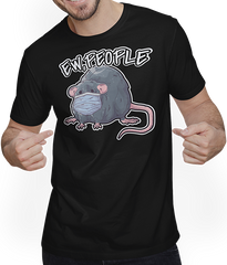 Produktbild von T-Shirt mit Mann Lustiges Ew People Top mit Ratte die Maske trägt Farbratten