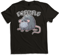Produktbild von T-Shirt Lustiges Ew People Top mit Ratte die Maske trägt Farbratten