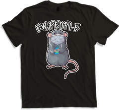 Produktbild von T-Shirt Lustiges Ew People Top mit Ratte die Maske trägt Farbratten