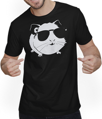 Produktbild von T-Shirt mit Mann Lustiges Meerschweinchen mit Sonnenbrille Meerschweinchen