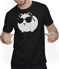 Produktbild von T-Shirt mit Mann Lustiges Meerschweinchen mit Sonnenbrille Meerschweinchen