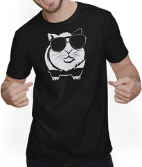 Produktbild von T-Shirt mit Mann Lustiges Meerschweinchen mit Sonnenbrille Meerschweinchen