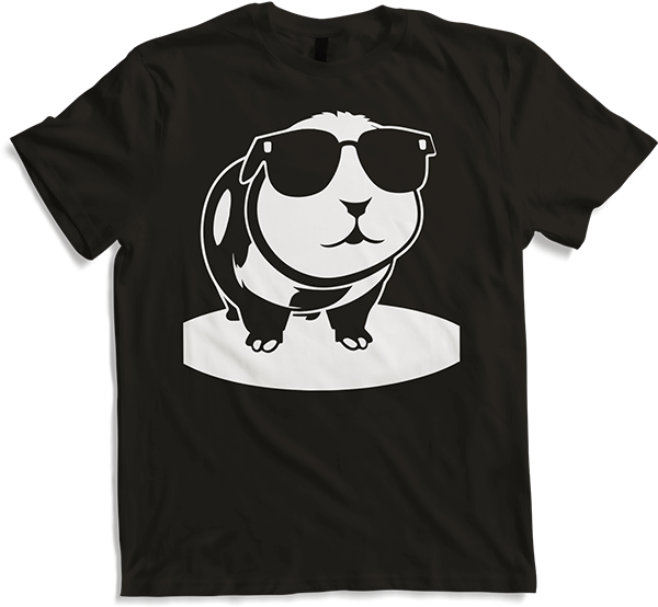 Produktbild von T-Shirt Lustiges Meerschweinchen mit Sonnenbrille Meerschweinchen