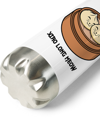 Produktbild vom Boden der Thermoflasche Lustiges Xiao Long Bao Meow (Miau) Katzen T-Shirt