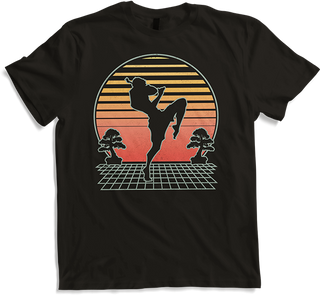 Produktbild von T-Shirt Martial Arts Fighter Futuristische Retro | Muay Thai Kickboxer