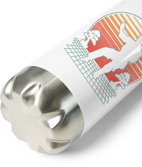 Produktbild vom Boden der Thermoflasche Martial Arts Fighter Futuristisches Retro | Karate Taekwondo