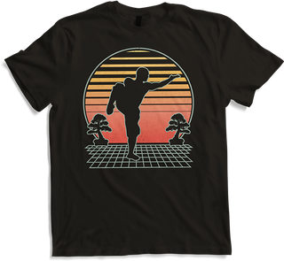 Produktbild von T-Shirt Martial Arts Fighter Futuristisches Retro | Kung Fu Shaolin