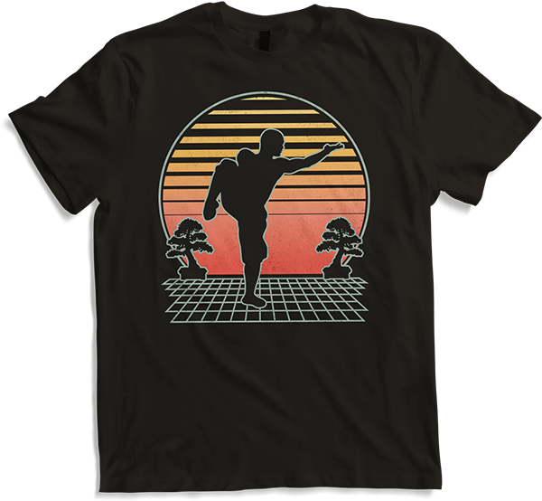 Produktbild von T-Shirt Martial Arts Fighter Futuristisches Retro | Kung Fu Shaolin