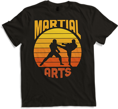 Produktbild von T-Shirt Martial Arts | Kämpfer vor Vintage Sonne | Karate