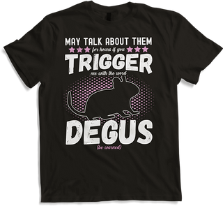 Produktbild von T-Shirt May talk about Degus Funny Degu Spruch Degus Zubehör