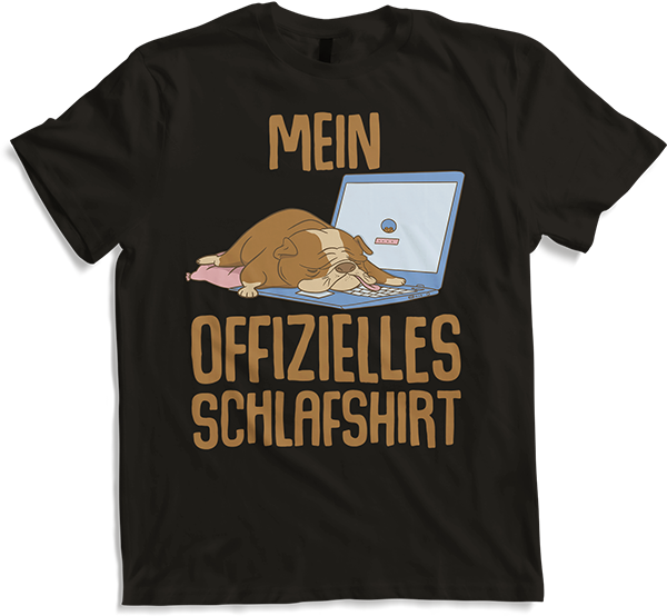 Produktbild von T-Shirt Mein Offizielles Schlafshirt | Englische Bulldogge Spruch