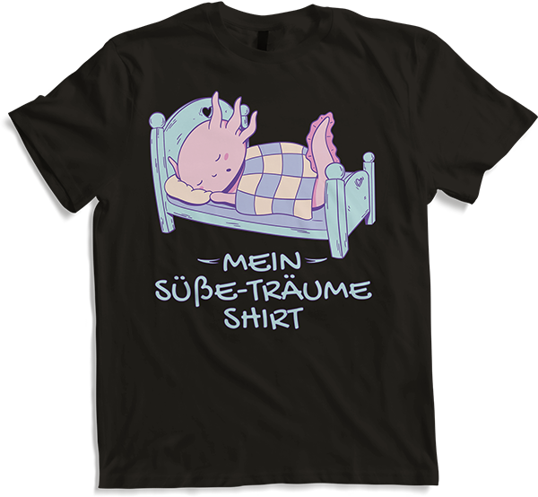 Produktbild von T-Shirt Mein Süße-Träume Shirt Schlafshirt Mädchen Jungen Axolotl