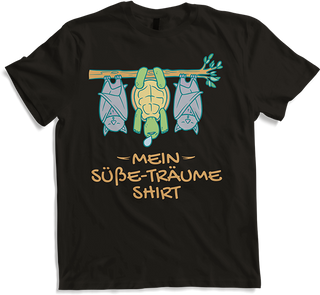 Produktbild von T-Shirt Mein Süße-Träume Shirt Schlafshirt Mädchen Jungen Fledermaus