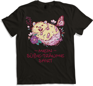 Produktbild von T-Shirt Mein Süße-Träume Shirt Schlafshirt Mädchen Jungen Igel