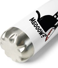 Produktbild vom Boden der Thermoflasche Miau? Mordkatze mit Messer | Lustige Katze Spruch sarkastisch