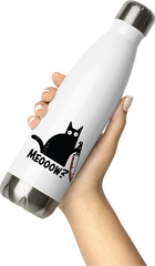 Produktbild von Thermosflasche von Hand gehalten Miau? Mordkatze mit Messer | Lustige Katze Spruch sarkastisch