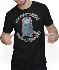 Produktbild von T-Shirt mit Mann My Rat Thinks You're Gross Too Pet Rat Wearing Gesichtsmaske