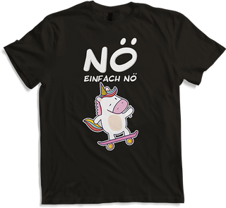 Produktbild von T-Shirt NÖ Einhorn | Lustiger frecher Spruch für Mädchen & Teenager