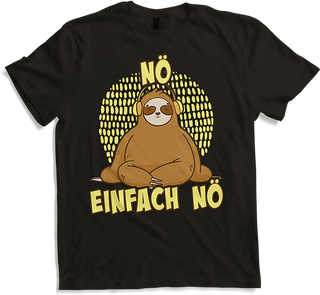Produktbild von T-Shirt NÖ Faultier | Lustiger Cooler Spruch | Für Mädchen & Jungs