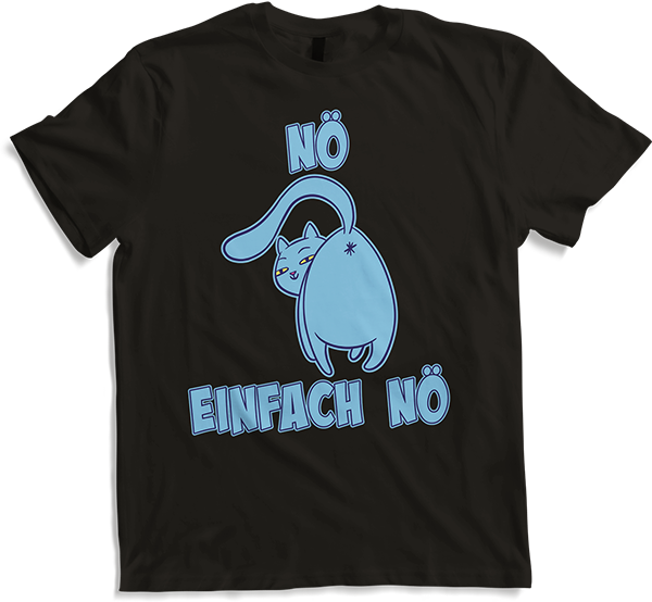 Produktbild von T-Shirt NÖ Katze Popo | Lustiger Cooler Spruch | Für Mädchen & Jungs
