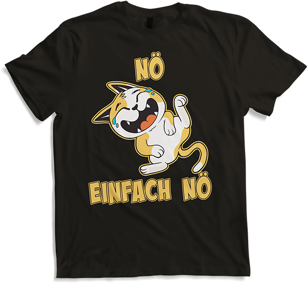Produktbild von T-Shirt NÖ Katze lacht Lustiger Cooler Spruch für Jungs & Mädchen