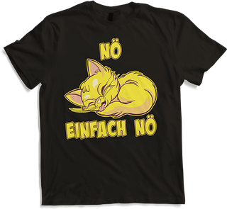 Produktbild von T-Shirt NÖ Katze schläft Lustiger Cooler Spruch für Jungs & Mädchen