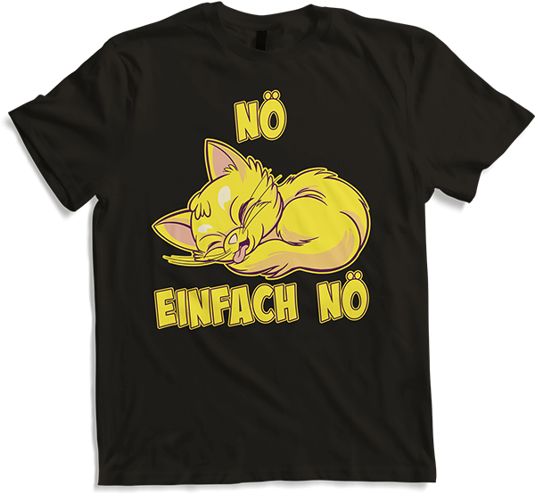 Produktbild von T-Shirt NÖ Katze schläft Lustiger Cooler Spruch für Jungs & Mädchen