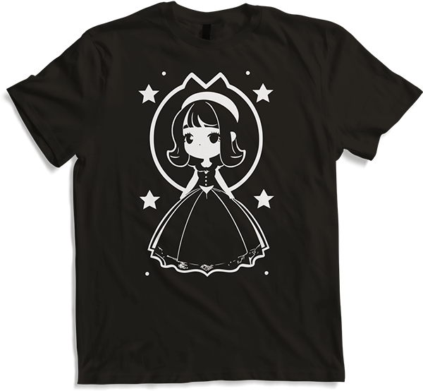 Produktbild von T-Shirt Niedlich Gothic Lolita Manga Märchen Anime Mädchen