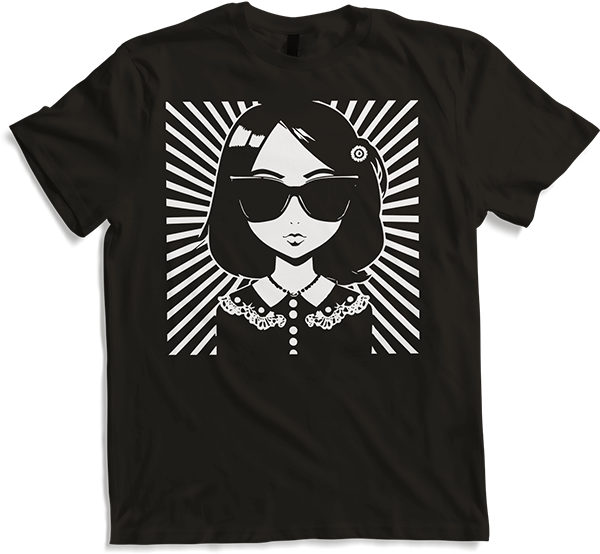 Produktbild von T-Shirt Niedliche Anime Mädchen Gothic Manga Märchen Sonnenbrille