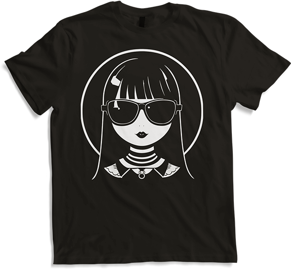 Produktbild von T-Shirt Niedliche Anime Mädchen Gothic Manga Märchen Sonnenbrille