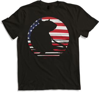 Produktbild von T-Shirt Niedliche Ratten Vintage Flagge USA Geschenk Fancy Rat Owner Retro