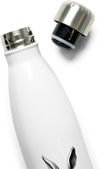 Produktbild vom Oberteil der Thermoflasche Niedlicher Hasen-Horror-Kunst, Dystopische Kaninchen-Zeichnung