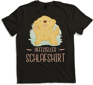 Produktbild von T-Shirt Offizielles Schlafshirt | Hunde Sprüche Golden Retriever