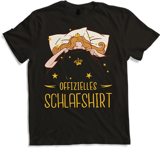 Produktbild von T-Shirt Offizielles Schlafshirt Mädchen Sprüche Prinzessin Schlafen