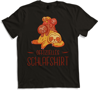 Produktbild von T-Shirt Offizielles Schlafshirt Nap Schlafen Müdes Faultier Sprüche