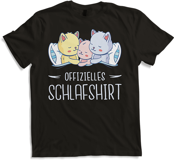 Produktbild von T-Shirt Offizielles Schlafshirt Pyjama Katzen Spruch Fenster Katze