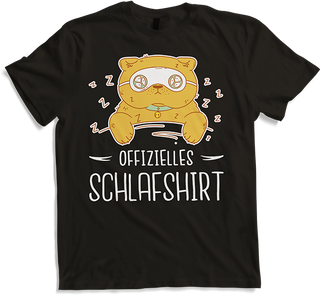 Produktbild von T-Shirt Offizielles Schlafshirt Pyjama Katzen Spruch Fenster Katze